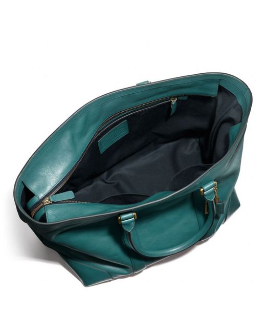 COACH Bleecker Legacy Weekend Tote in Leather in Green for Men Lyst