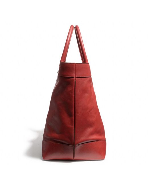 COACH Bleecker Legacy Weekend Tote in Leather in Red for Men | Lyst
