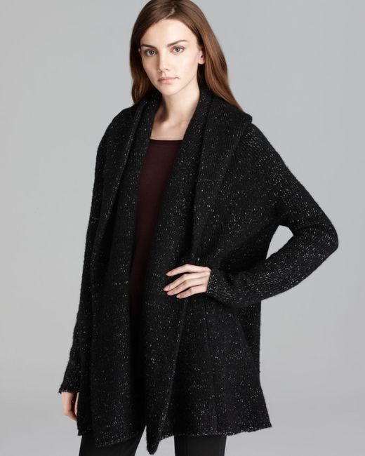 Vince Sweater Coat Tweed in Gray | Lyst