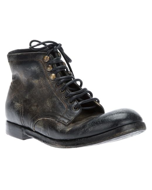 Dolce & Gabbana Black Distressed Boot for men