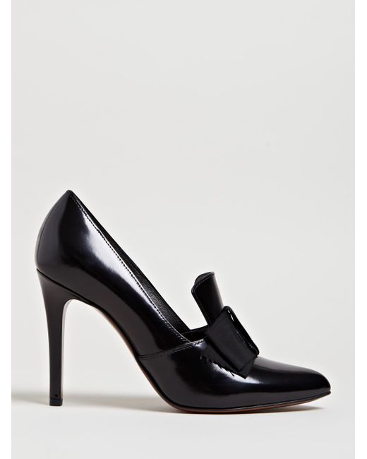 Lanvin Womens Loafer Heels in Black | Lyst