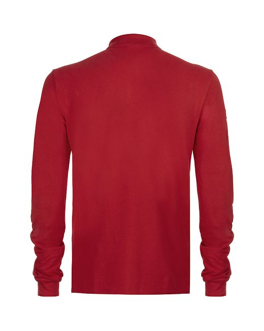 Polo Ralph Lauren Slim Fit Long Sleeve Big Pony Polo Shirt in Red for Men |  Lyst UK