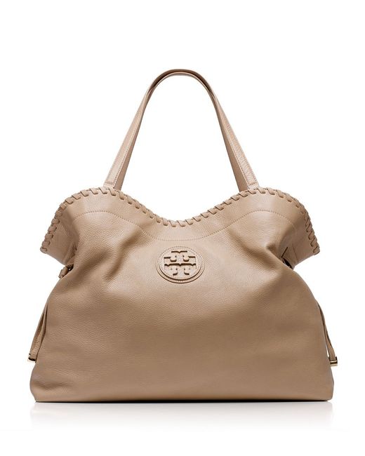 Tory Burch Natural Marion Slouchy Tote