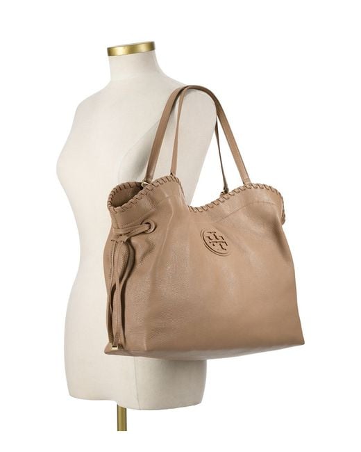 Tory Burch Marion Slouchy Tote in Natural | Lyst
