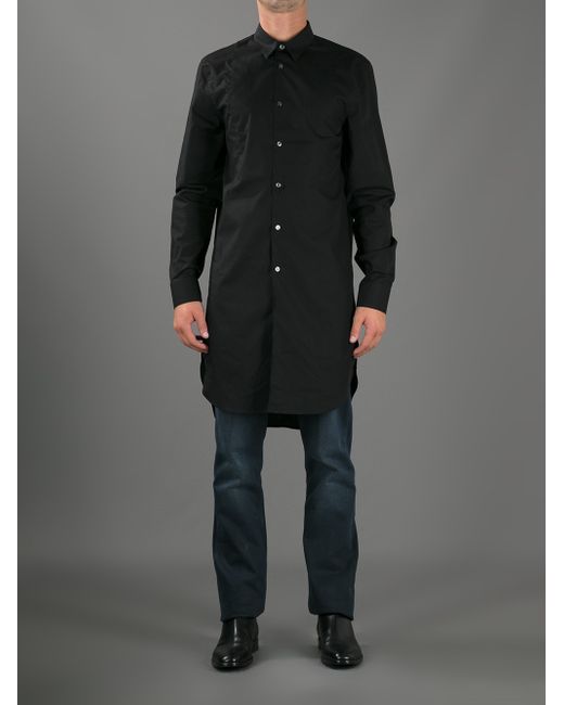 Acne Studios Black Jay Extra Long Shirt for men