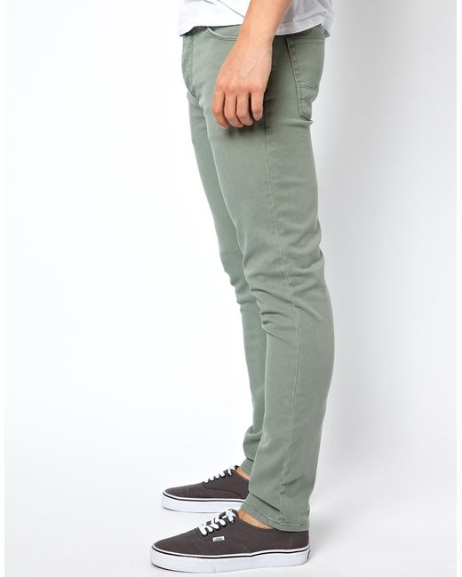 ASOS Skinny Jeans in Light Green for men