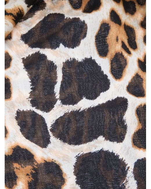 Saint Laurent Large Leopard Print Scarf