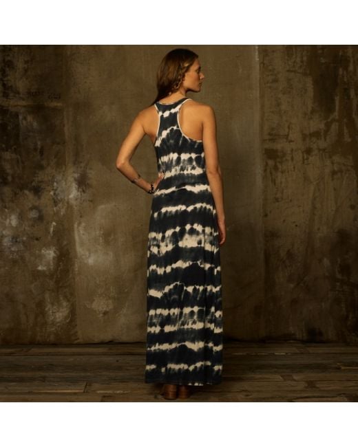 Ralph Lauren Tie Dye Jersey Tank Maxi Dress in Blue | Lyst
