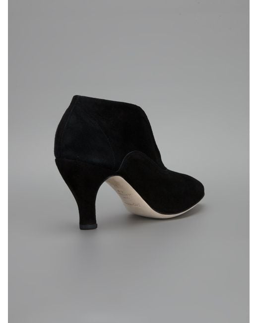 Open front shop ankle boots