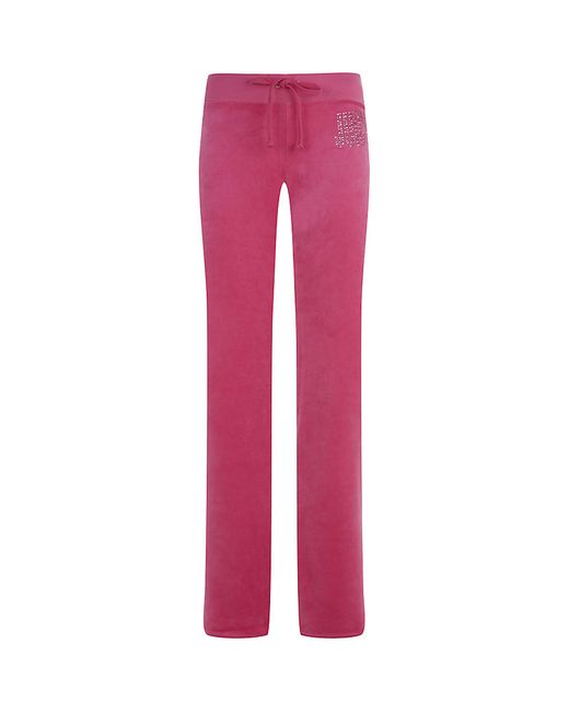 Juicy Couture Red Choose Juicy Velour Tracksuit Pants in Hot Pink
