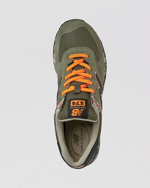 New Balance 574 Camo Sneakers in Green/Camo (Green) for Men | Lyst
