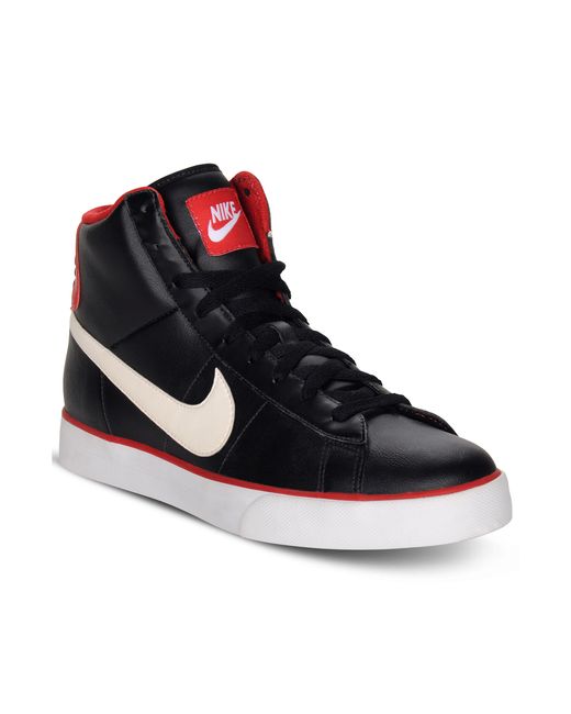 Nike Black Sweet Classic Leather High Top Sneakers for men