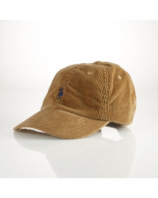 Polo Ralph Lauren Brown Corduroy Sports Cap for men