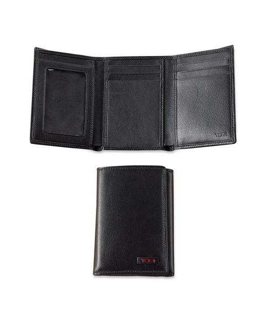 Tumi Black Leather Trifold for men