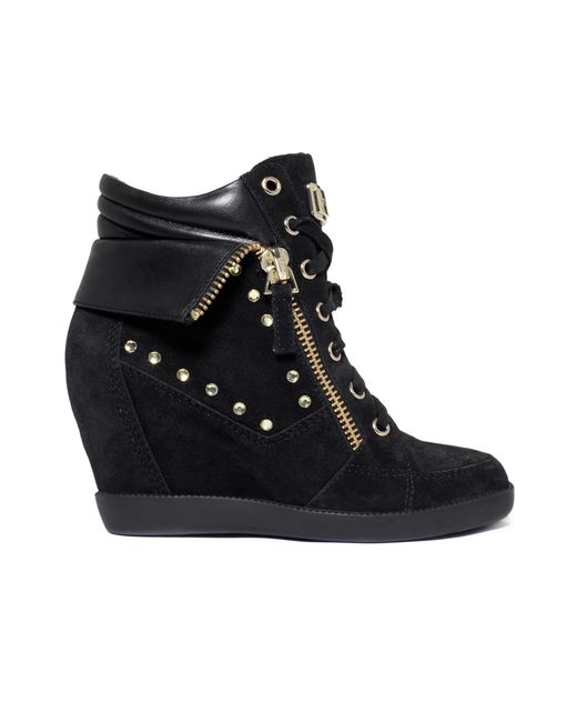 Guess high top wedge sneakers clearance