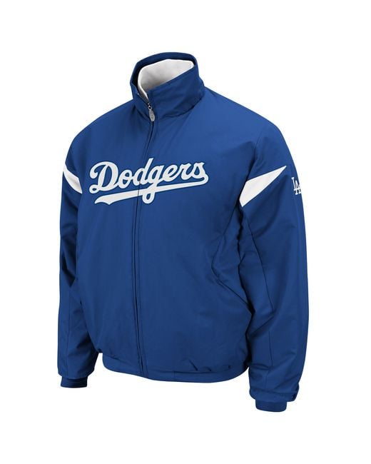 Majestic Blue Los Angeles Dodgers Triple Peak Premier Therma Base Jacket for men