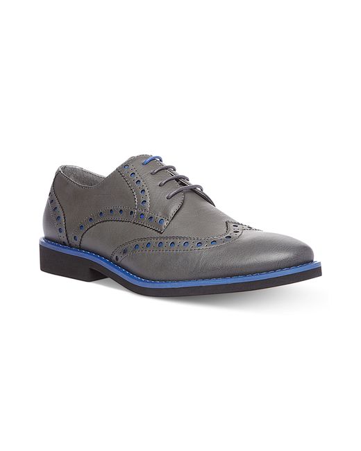 Steve Madden Gray Lokust Wingtip Shoes for men