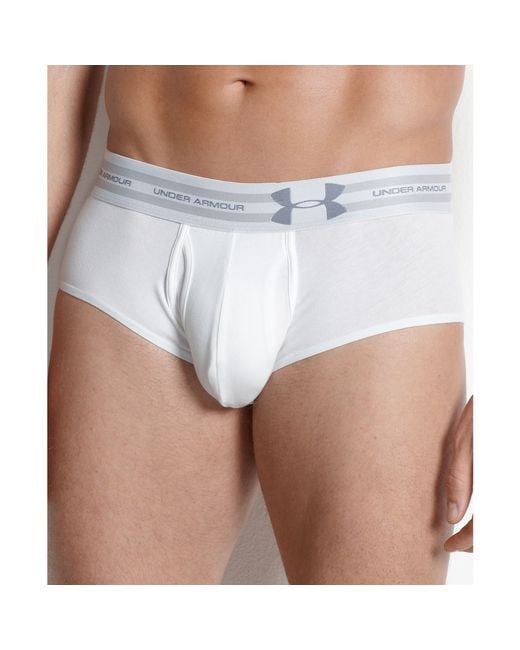 Under Armour White Charged Cotton Sport Brief for men