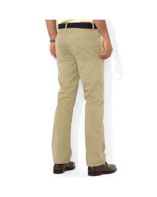 Polo ralph lauren Flat Front Straight-fit 5-pocket Chino Pants in ...
