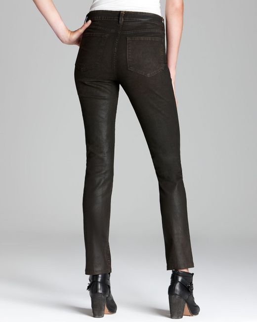 NYDJ Sheri Coated Skinny Jeans in Black 