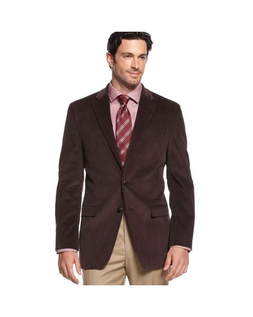 Lauren by Ralph Lauren Brown Jacket Corduroy Blazer with Elbow Patches Big and Tall for men