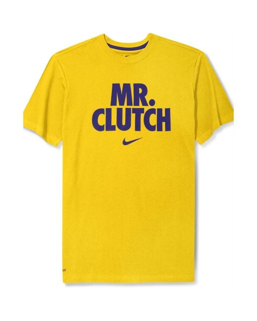 Nike Yellow Shortsleeve Mr Clutch Slogan T shirt for men