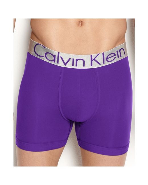 Calvin Klein Purple Steel Microfiber Boxer Brief for men