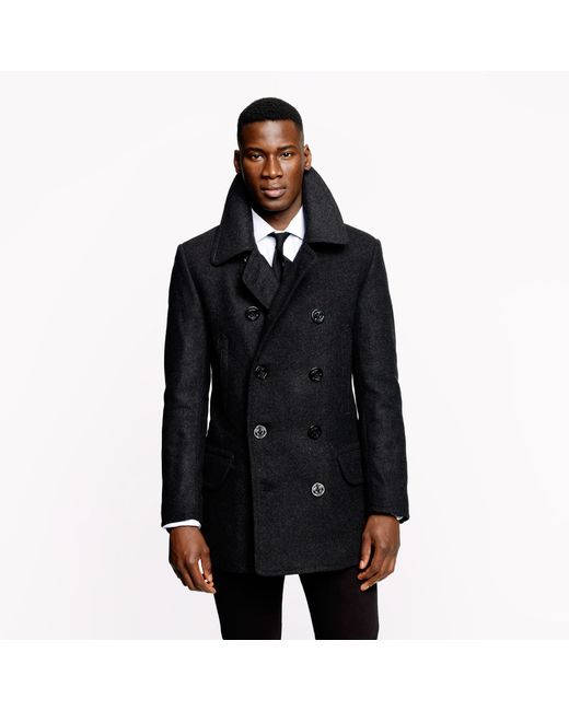 J.Crew Dock Peacoat With Thinsulate in Gray for Men | Lyst