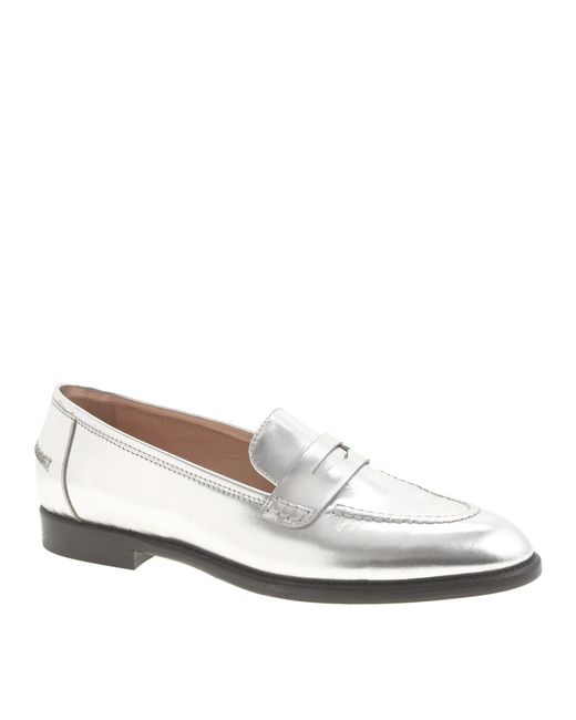 J.Crew Preorder Collection Mirror Metallic Penny Loafers