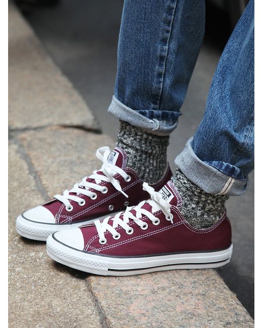 Free People Converse Womens Charlie Converse in Red | Lyst