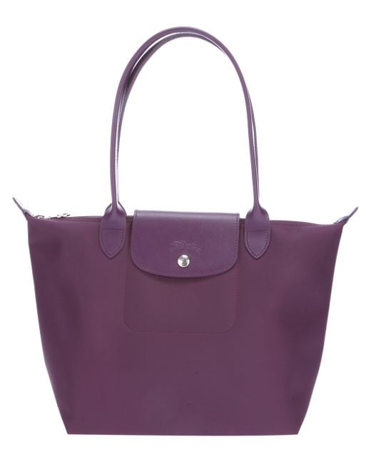 Longchamp Purple Le Pliage Tote