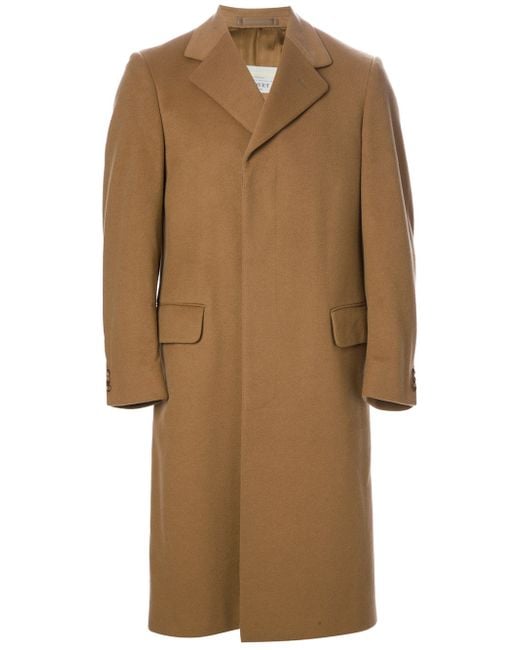 Aquascutum Brown Cashmere and Wool Coat for men