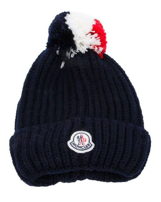 Moncler Bobble Hat in Blue for Men | Lyst