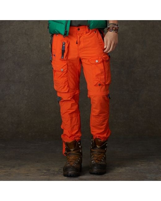 RLX Ralph Lauren Orange Convertible Climbing Pant for men