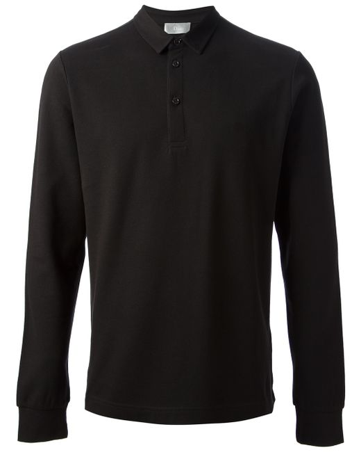 Dior Black Dior Long Sleeve Polo Shirt for men