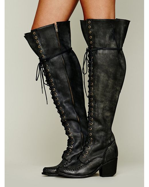 Jeffrey Campbell James Lace Up Boot in Black | Lyst