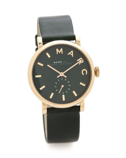 Marc By Marc Jacobs Green Leather Baker Watch