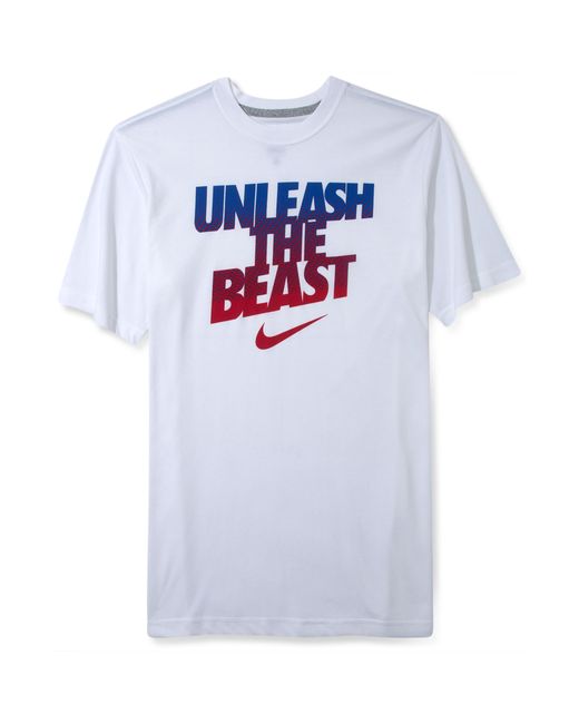 Nike White Unleash The Beast Drifit Tshirt for men