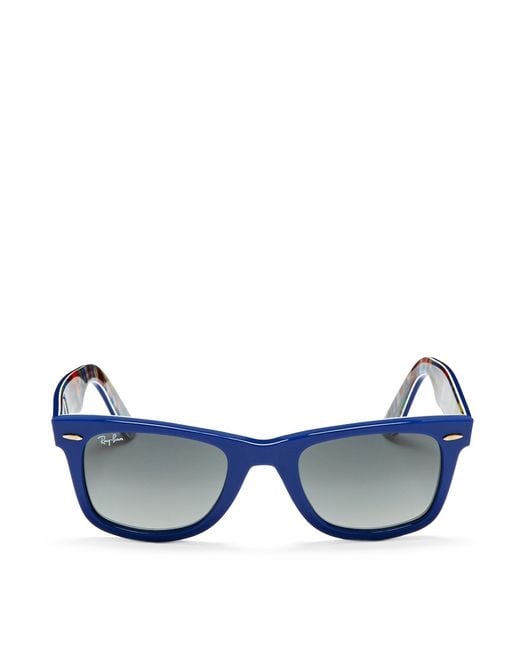Ray-Ban Blue 'original Wayfarer' Patchwork Print Sunglasses