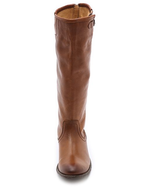 Frye Brown Pippa Back Zip Tall Boots