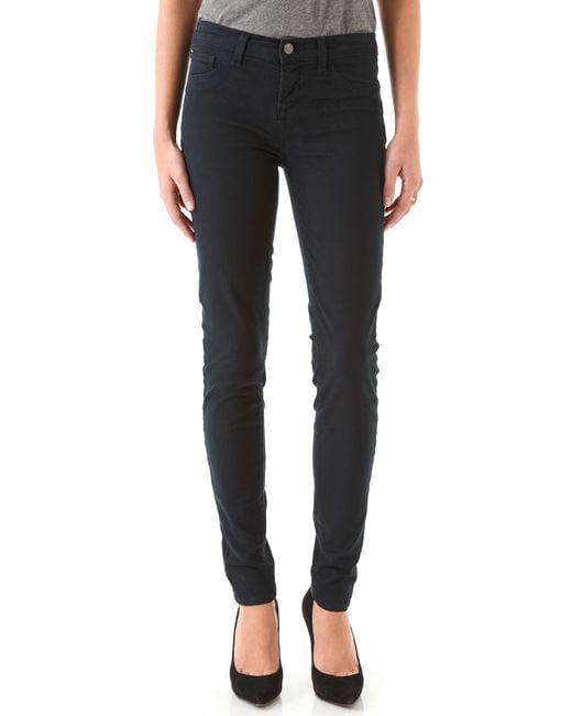 J Brand 811 Mid Rise Luxe Twill Skinny Jeans in Blue | Lyst