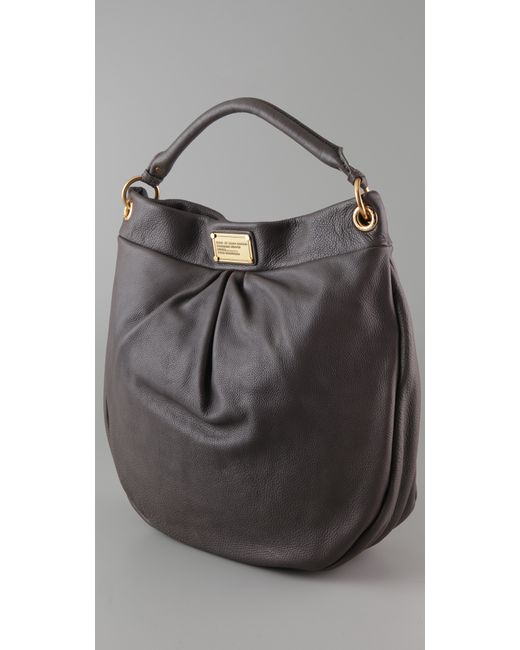 Marc By Marc Jacobs Gray Classic Q Huge Hillier Hobo Black