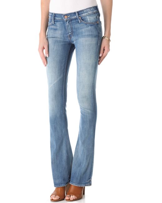 Mother The Runaway Skinny Flare Jeans in Blue | Lyst Canada