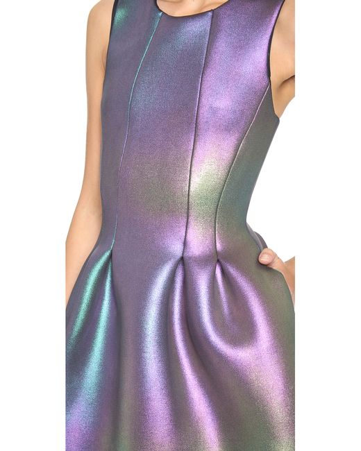 Cynthia Rowley Multicolor Iridescent Scuba Dress
