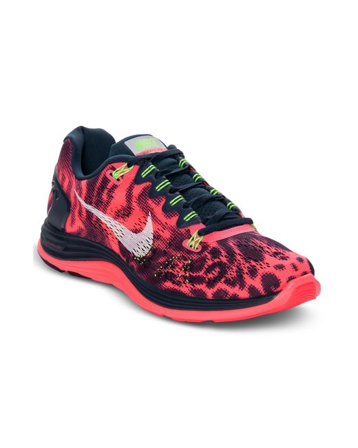 Nike Lunarglide 5 Graphic Running Sneakers in Pink for Men | Lyst
