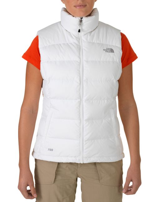 north face white gilet womens