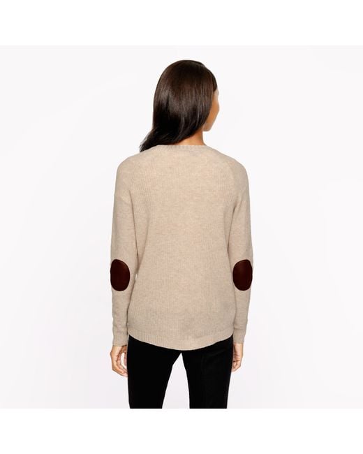 Elbow patch top sweater womens