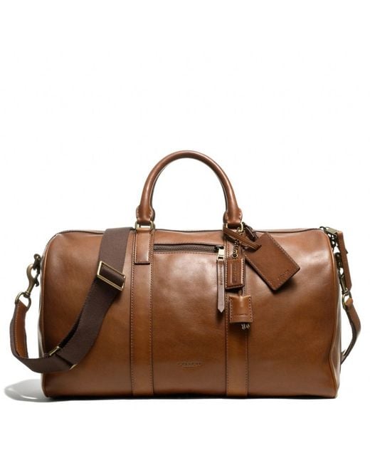 COACH Brown Bleecker Duffle in Leather for men