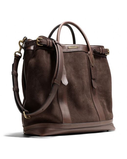 COACH Billy Reid Hero Tote in Suede in Brown for Men | Lyst