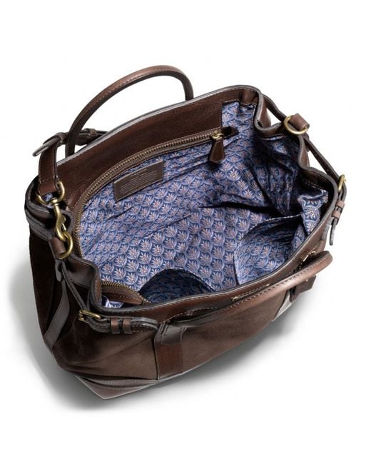 COACH Billy Reid Hero Tote in Suede in Brown for Men | Lyst
